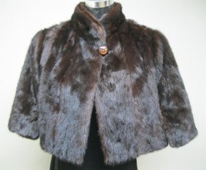 LADIES MAHOUS MINK CUTE HOLMES CAPE - 67016 (SIZE F)