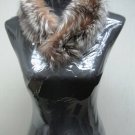 NATURAL RACCOON COLLAR TRIM WITH VELCRO CLOSURE