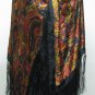 LADIES ITALIAN DESIGNER PAISLEY PRINTED RAYON SILK SCARF B - SIZE 44" X 44"
