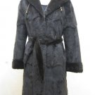 LADIES BROWN PLUCKED MINK SKIN SHORT COAT-64137 (SZ M)