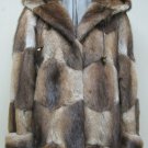 LADIES HOODIE NAT MUSKRAT SOS JACKET - 64153  (SIZE 42 =SIZE S)