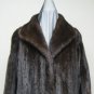 LADIES MAHOGANY MINK LET OUT LONG COAT WITH TURN UP CUFF- 65286 (SZ 12)