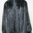 LADIES BLACK MINK STROLLER W/FOX TUXEDO - 66023(o) available size in 12/14/16/