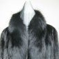 LADIES BLACK MINK STROLLER W/FOX TUXEDO - 66023(o) available size in 12/14/16/