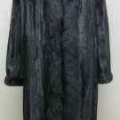 LADIES BLACK MINK COAT W/FOX TUXEDO-66150/1/2(o) SIZE 14 or 16 or 18