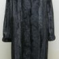 LADIES BLACK MINK COAT W/FOX TUXEDO-66150/1/2(o) SIZE 14 or 16 or 18