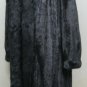 LADIES BLACK MINK COAT W/FOX TUXEDO-66150/1/2(o) SIZE 14 or 16 or 18