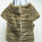 LADIES OLIVER GREEN HORIZONTAL MINK VEST - 64449(o) SIZE 14