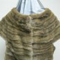 LADIES OLIVER GREEN HORIZONTAL MINK VEST - 64449(o) SIZE 14