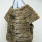 LADIES OLIVER GREEN HORIZONTAL MINK VEST - 64449(o) SIZE 14