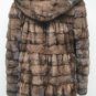 LADIES STUNNING USA DEMIBUFF MINK HOODIE WORK JACKET - 67029(SIZE 44 = 12)