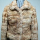 LADIES BLEACHED CANADIAN SABLE HORIZONTAL JKT - 66039(o) SIZE 44 = SIZE S
