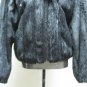 LADIES BLACK US MINK DETACHABLE HOOD JACKET TRIM WITH FOX- 66666 (SIZE 12)