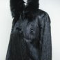 LADIES BLACK US MINK DETACHABLE HOOD JACKET TRIM WITH FOX- 66666 (SIZE 12)