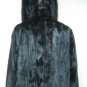 LADIES BLACK US MINK DETACHABLE HOOD JACKET TRIM WITH FOX- 66666 (SIZE 12)