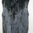 LADIES BLACK FEMALE MINK LETOUT ZIP UP VEST - 67072 (SIZE 16 )