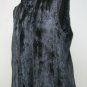 LADIES BLACK FEMALE MINK LETOUT ZIP UP VEST - 67072 (SIZE 16 )