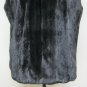 LADIES BLACK FEMALE MINK LETOUT ZIP UP VEST - 67072 (SIZE 16 )