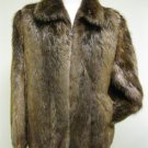 MENS BIG & TALL NATURAL BEAVER BOMBER JACKET  - 63392 (SIZE 4XL)