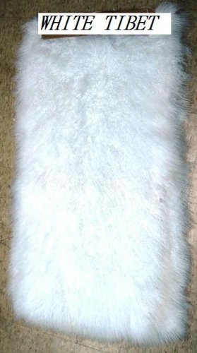 LAMB - BLEACHED WHITE TIBET LAMB PLATE-DRESSED REAL GENUINE SKIN(est43" X 20")