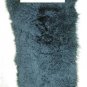 LAMB - DYED BLACK TIBET LAMB PLATE- DRESSED GENUINE FUR SKIN(est 44" X 20")