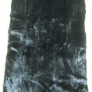MINK DYED BLACK PLUCKED DRESSED REAL GENUINE FUR SKIN PLATE(est size 40" X 21")