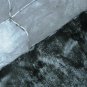 MINK DYED BLACK PLUCKED DRESSED REAL GENUINE FUR SKIN PLATE(est size 40" X 21")