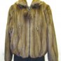 LADIES CUTE MAHOGANY US  MINK DETACHABLE HOODIE JKT-59096(o) SIZE M