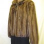 LADIES CUTE MAHOGANY US  MINK DETACHABLE HOODIE JKT-59096(o) SIZE M