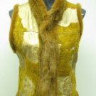 LADIES BROWN REX WITH FOIL PRINTED VEST(SZ F=S)HH-36
