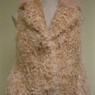 LADIES CUTE CURED PINK BABY TIBET LAMB VEST (W -11)SZ M
