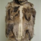 LADIES CUTE & CHIC BLEACHED GOLD FOX SCARPS VEST - (KT-3)SZ M