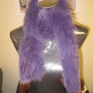LADIES CUTE & WARM DYED PURPLE KNITTED FOX SCARF(W-3)