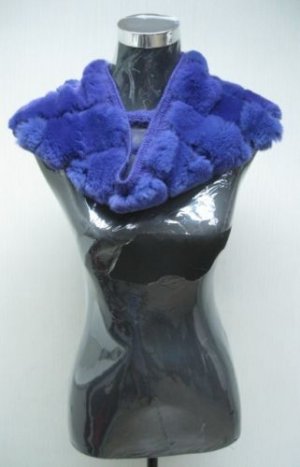 LADIES NECK DYED PURPLE COL REX KNIT NECK WARMER (KW10705)