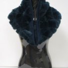 LADIES NECK DYED DARK GREEN COL REX KNIT NECK WARMER (K003)