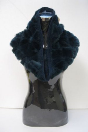 LADIES NECK DYED DARK GREEN COL REX KNIT NECK WARMER (K003)