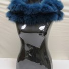 LADIES NECK DYED GREEN COL FOX KNIT NECK WARMER (PR 2)