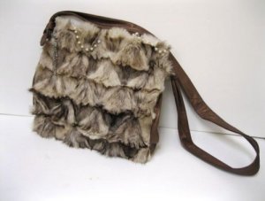 GENUINE BLUE FOX SCRAPS HANDBAG(RS)