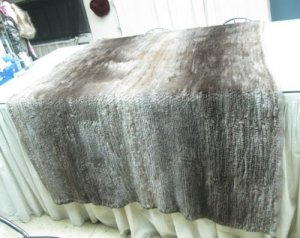 BEAVER KNITTED NATURAL COL BED SPREAD - 67236