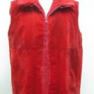 LADIES MAMA SIZE - DYED RED SHEARED MINK VEST - 67190(o)  (SIZE 20)