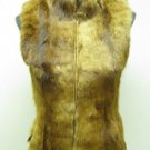 LADIES DYED BROWN REX VEST (HH27) SIZE F=S