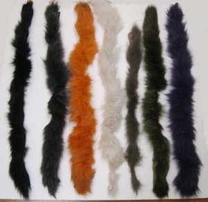 GENUINE MULTI-COL FOX HOOD TRIM (AUCTION -USD 0.99/PC)
