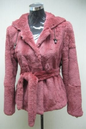 LADIES DYED FINLAND RUST PINK REX HOODIE JACKET - HF0704B(SZ F = M)