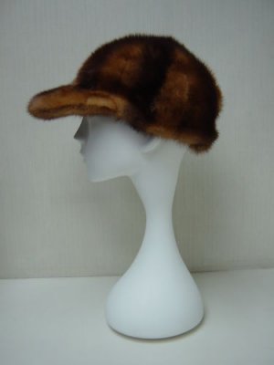 CUTE+CHIC +WARM WHISKEY MINK BASEBALL CAP(9901907)