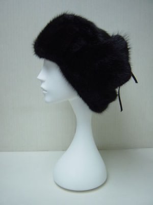 DYED BLACK MUSKRAT RUSSIAN HAT (UFF-4)