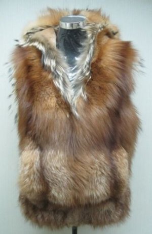 LADIES HOODIE RED FOX PULLOVER VEST (AM- 1) SIZE M
