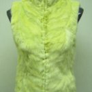 LADIES YELLOW MINK SCRAP VEST (TC-B80-2) sz F=S