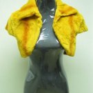 LADIES SHEARED REX YELLOW SHORT BOLERO  (SZ F=S)HH-50