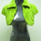 LADIES SHEARED REX GREEN SHORT BOLERO  (SZ F=S)HH-58