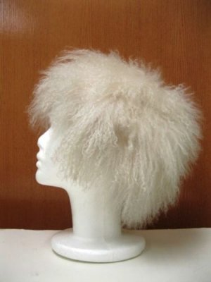 CHIC & CUTE WHITE TIBET LAMB CAP (TB-1)